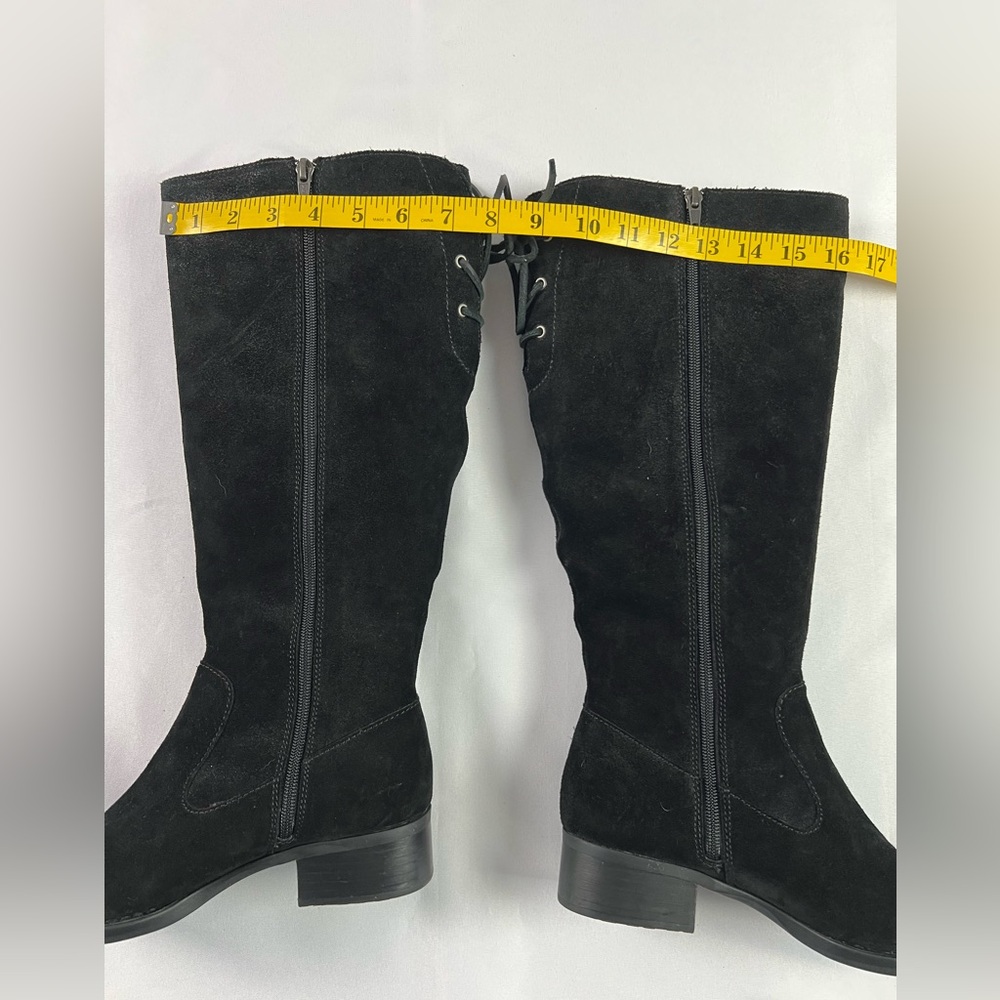 Born Cotto Lace Up Black Suede Fall Winter Boots - Picture 6 of 11
